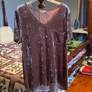 Velvet legging tee shirt